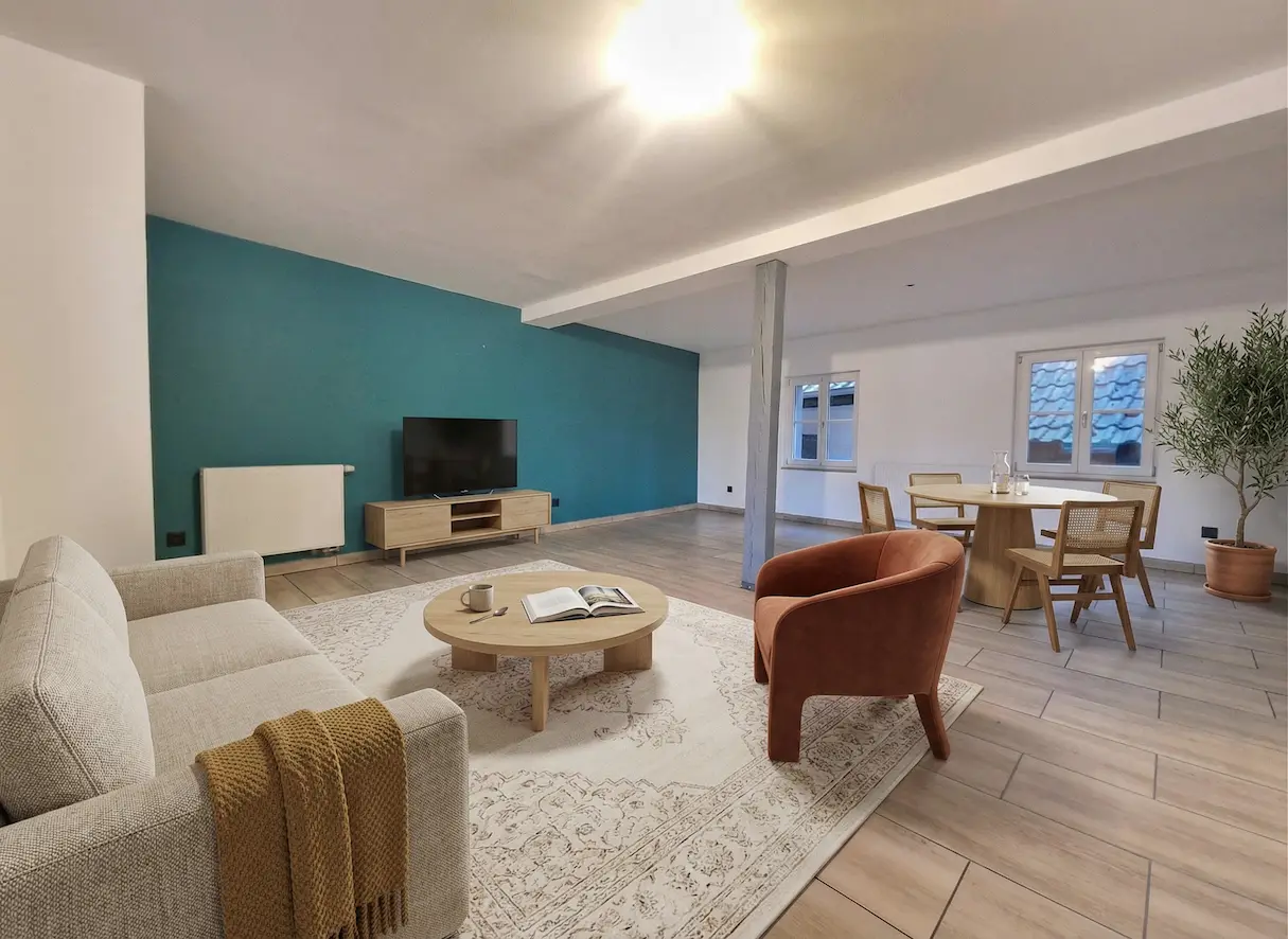 Séjour Betschdorf après direction artistique Yasei — Warm Organic Scandinave