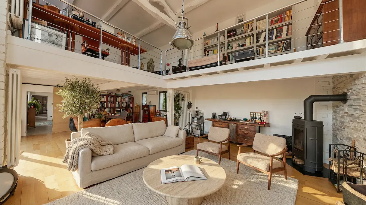 Loft mezzanine — direction artistique naturelle