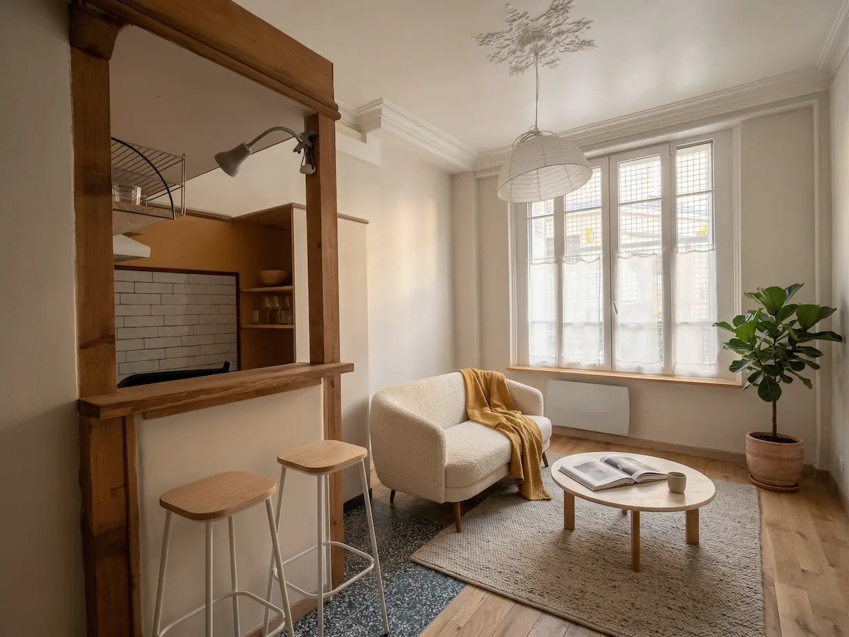 Studio Paris 20e Télégraphe — Warm Parisian